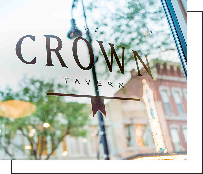 Crown tavern window reflection